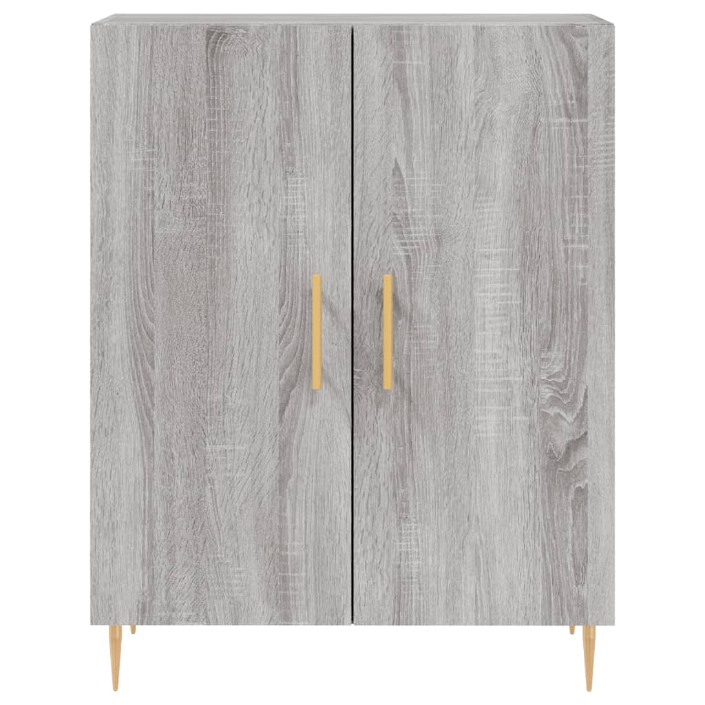 Credenza Grigio Sonoma 69,5x34x90 cm in Legno Multistrato
