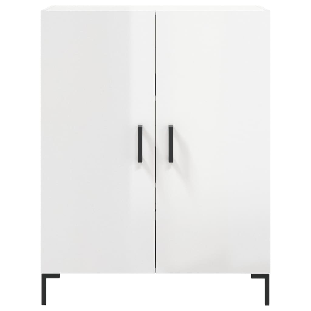 Credenza 69,5x34x90 cm in Legno Multistrato Bianco Lucido