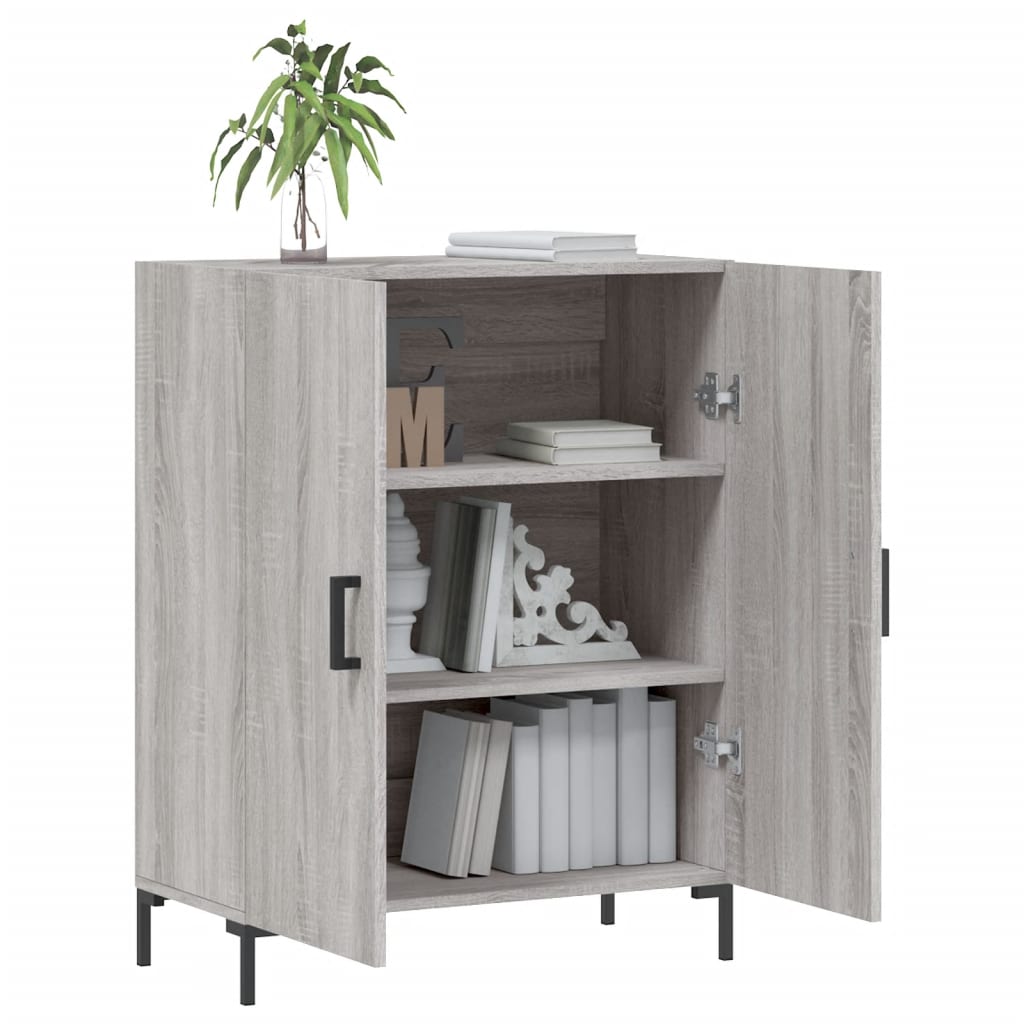 Credenza Grigio Sonoma 69,5x34x90 cm in Legno Multistrato