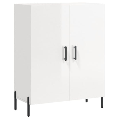 Credenza 69,5x34x90 cm in Legno Multistrato Bianco Lucido