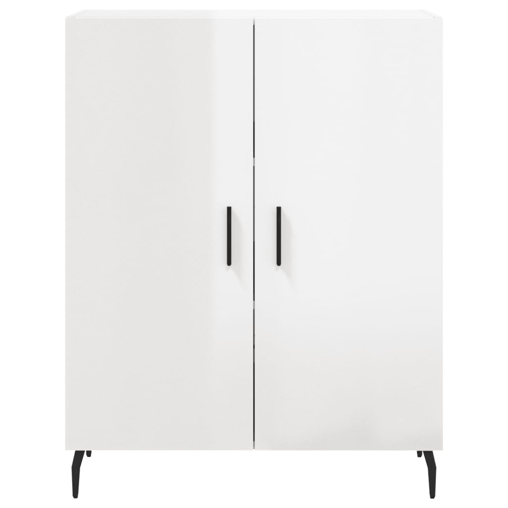 Credenza 69,5x34x90 cm in Legno Multistrato Bianco Lucido