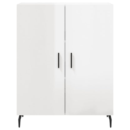 Credenza 69,5x34x90 cm in Legno Multistrato Bianco Lucido