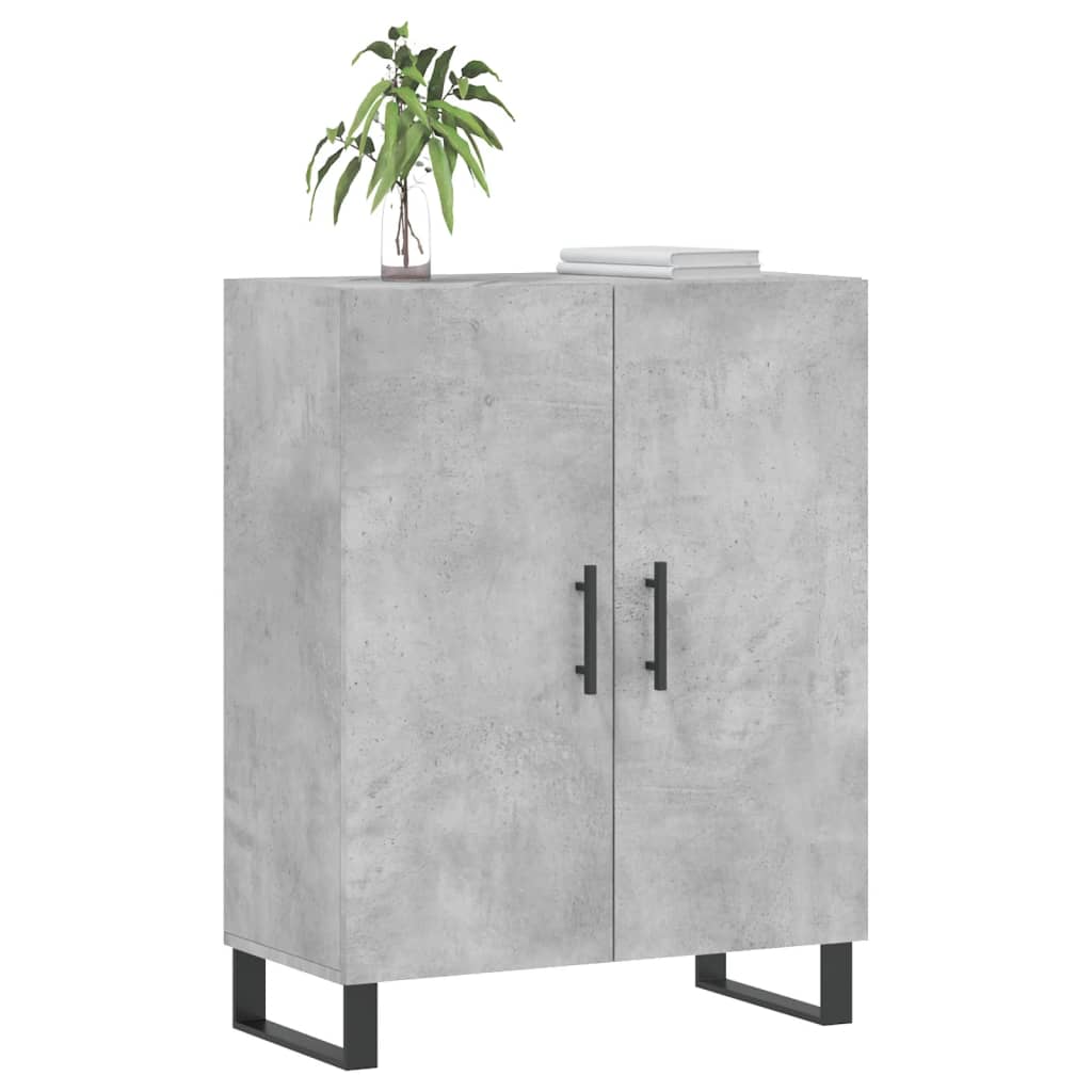 Credenza Grigio Cemento 69,5x34x90 cm in Legno Multistrato