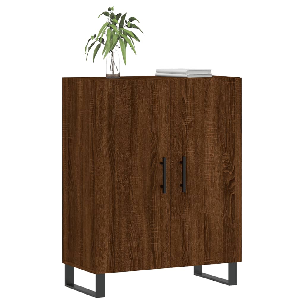 Credenza Rovere Marrone 69,5x34x90 cm in Legno Multistrato