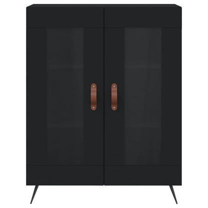 Credenza Nera 69,5x34x90 cm in Legno Multistrato
