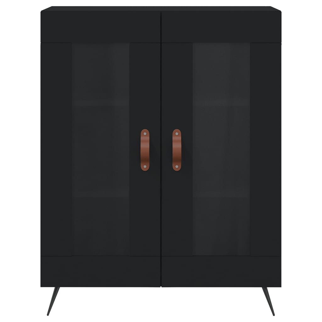 Credenza Nera 69,5x34x90 cm in Legno Multistrato