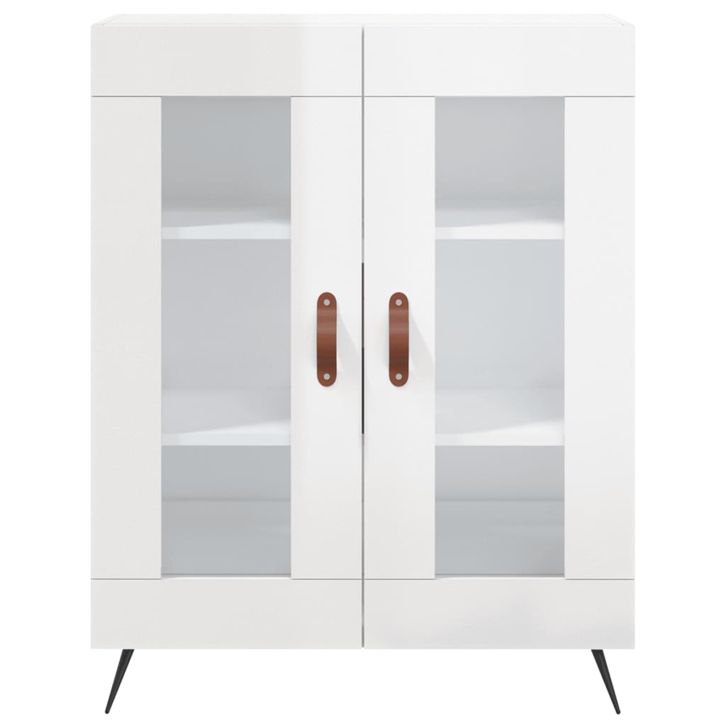 Credenza 69,5x34x90 cm in Legno Multistrato Bianco Lucido