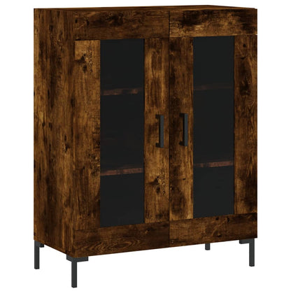 Credenza Rovere Fumo 69,5x34x90 cm in Legno Multistrato