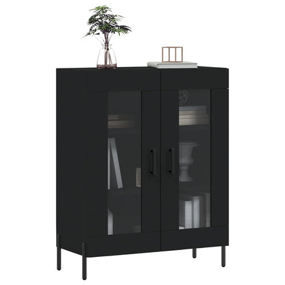 Credenza Nera 69,5x34x90 cm in Legno Multistrato