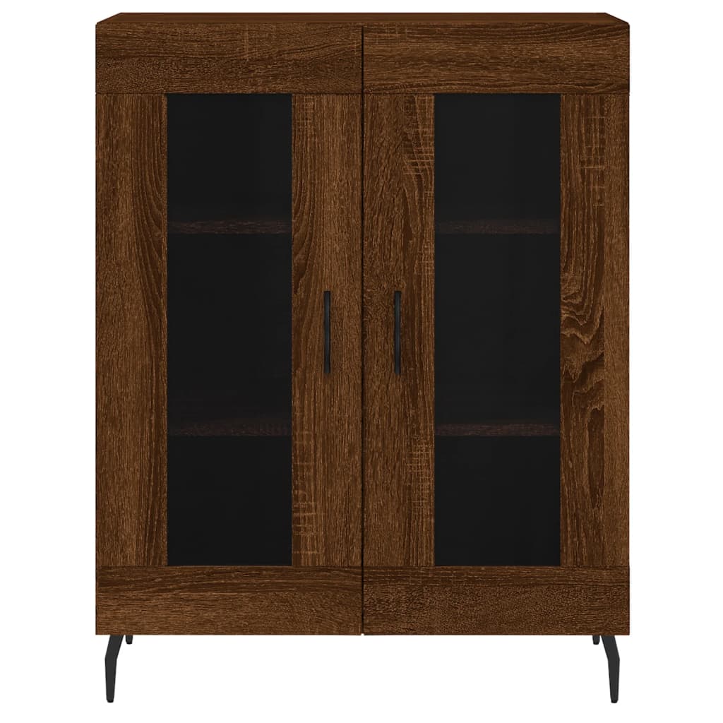Credenza Rovere Marrone 69,5x34x90 cm in Legno Multistrato