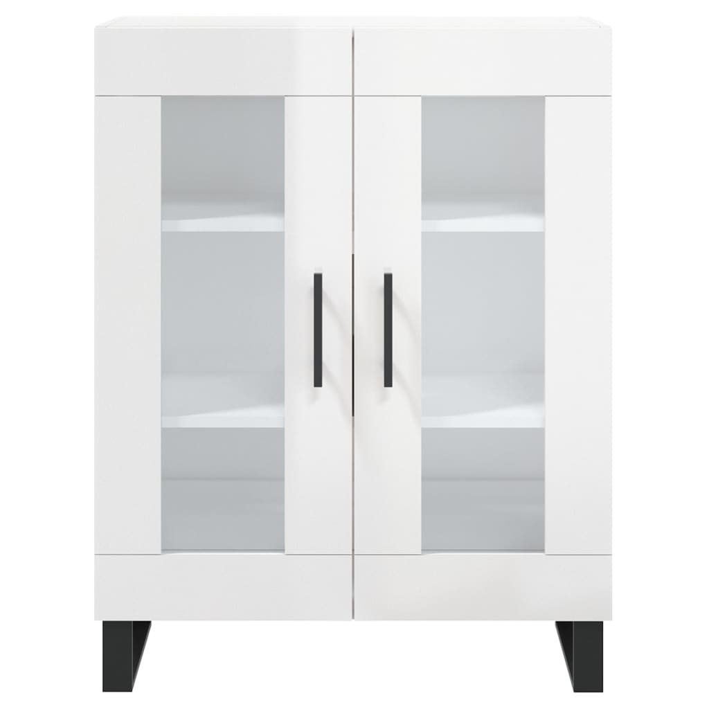 Credenza 69,5x34x90 cm in Legno Multistrato Bianco Lucido
