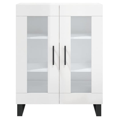 Credenza 69,5x34x90 cm in Legno Multistrato Bianco Lucido