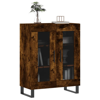 Credenza Rovere Fumo 69,5x34x90 cm in Legno Multistrato