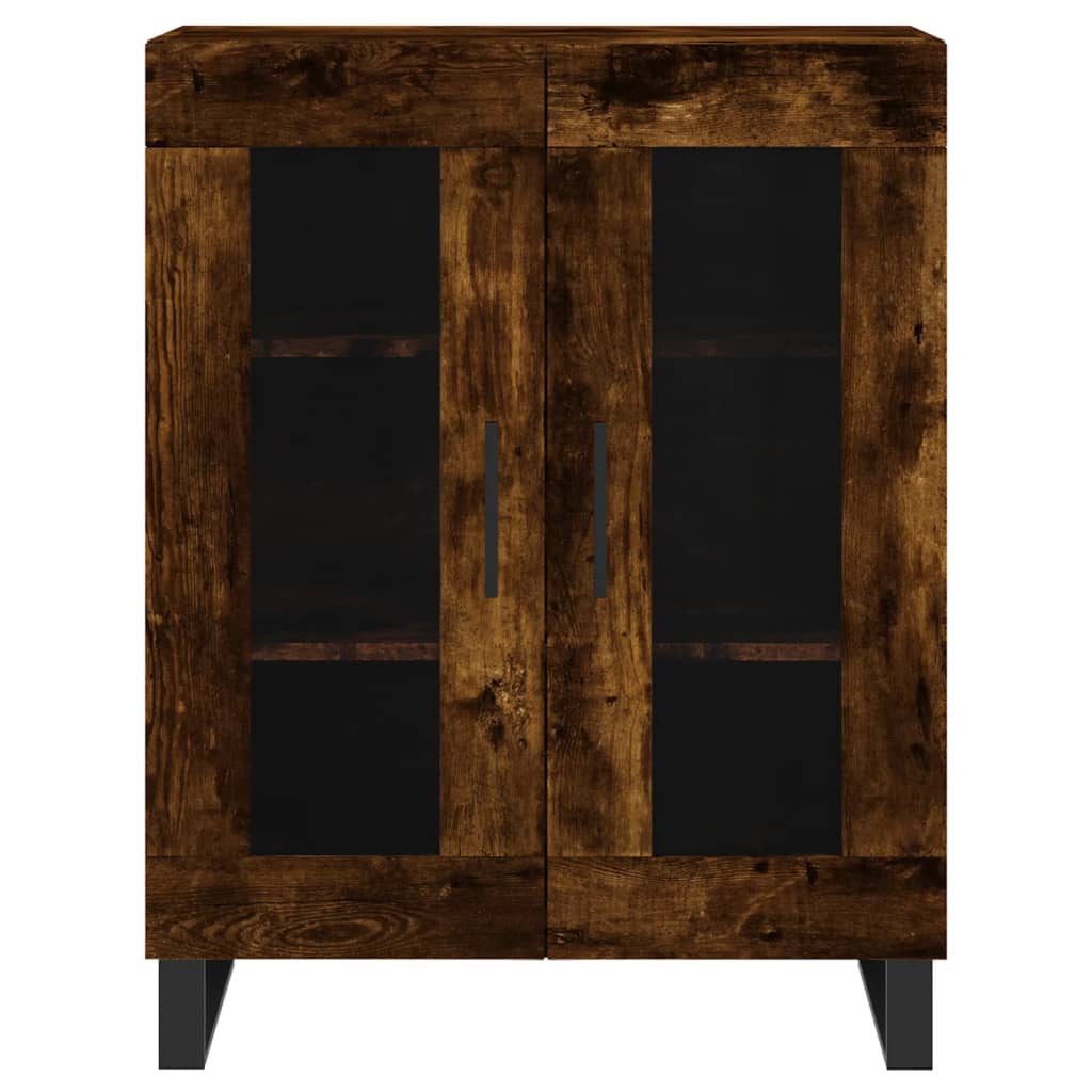 Credenza Rovere Fumo 69,5x34x90 cm in Legno Multistrato