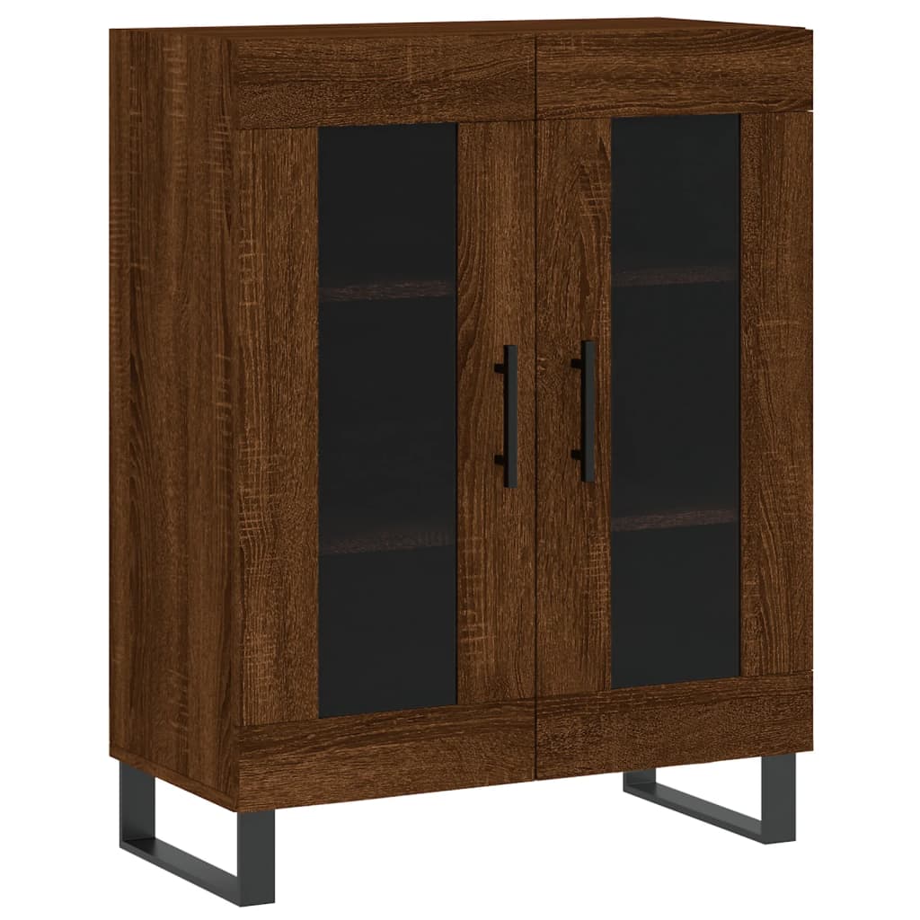 Credenza Rovere Marrone 69,5x34x90 cm in Legno Multistrato