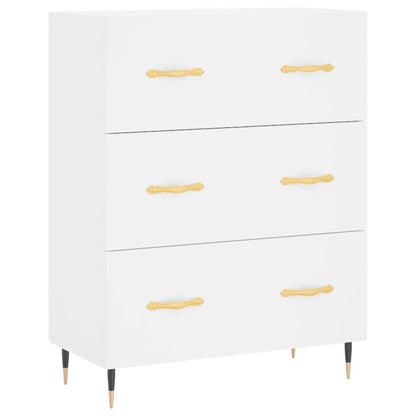 Credenza Bianca 69,5x34x90 cm in Legno Multistrato