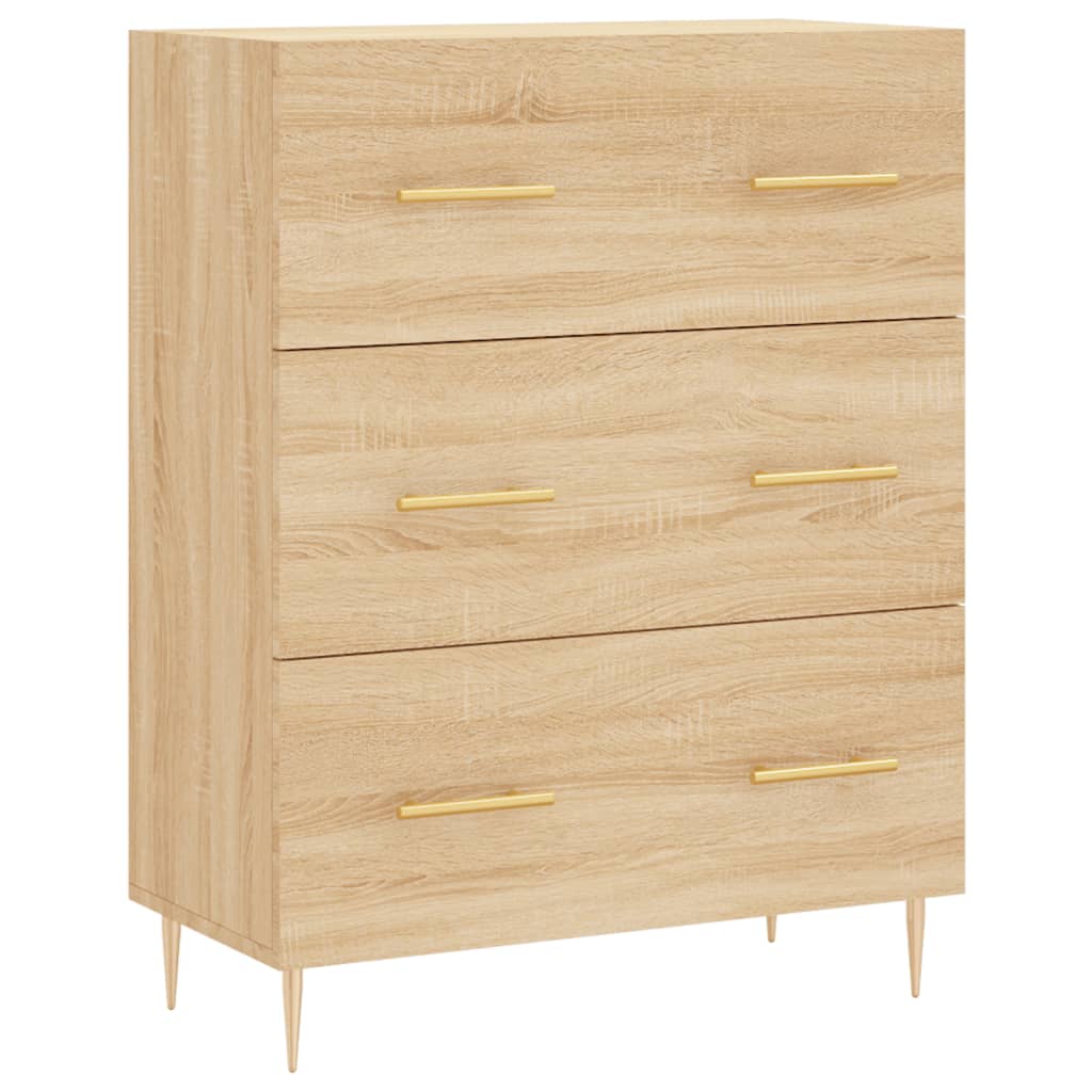Credenza Rovere Sonoma 69,5x34x90 cm in Legno Multistrato