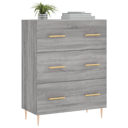 Credenza Grigio Sonoma 69,5x34x90 cm in Legno Multistrato