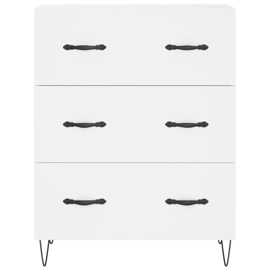 Credenza Bianca 69,5x34x90 cm in Legno Multistrato