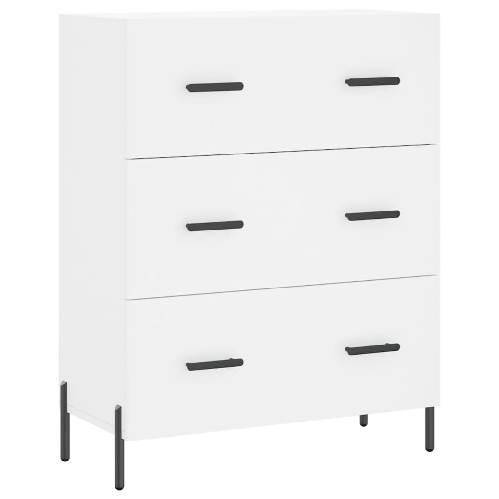 Credenza Bianca 69,5x34x90 cm in Legno Multistrato