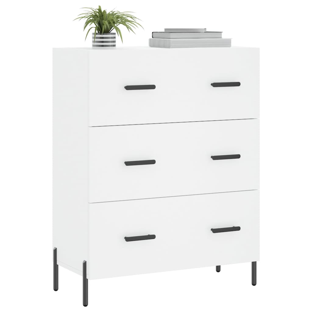 Credenza Bianca 69,5x34x90 cm in Legno Multistrato
