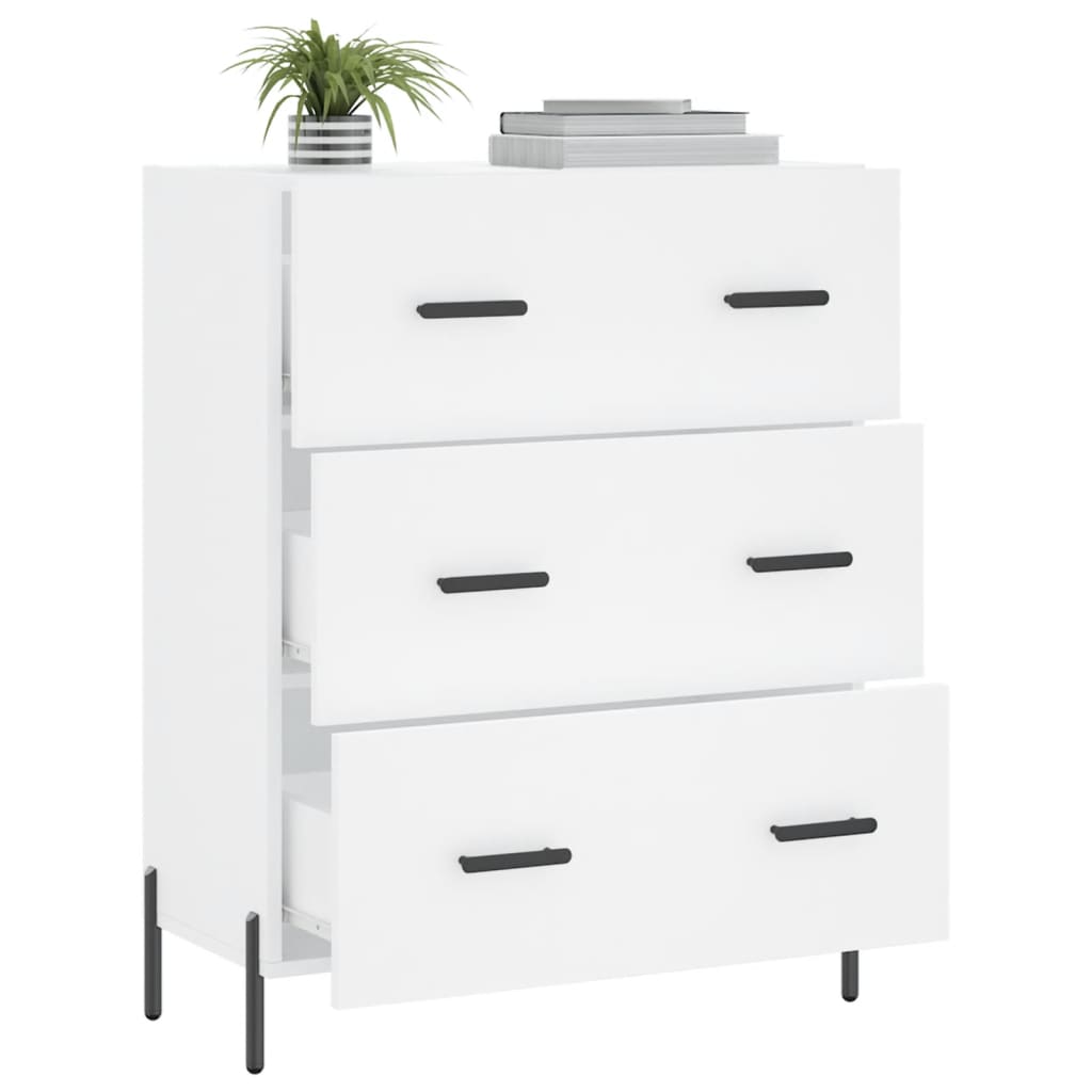 Credenza Bianca 69,5x34x90 cm in Legno Multistrato