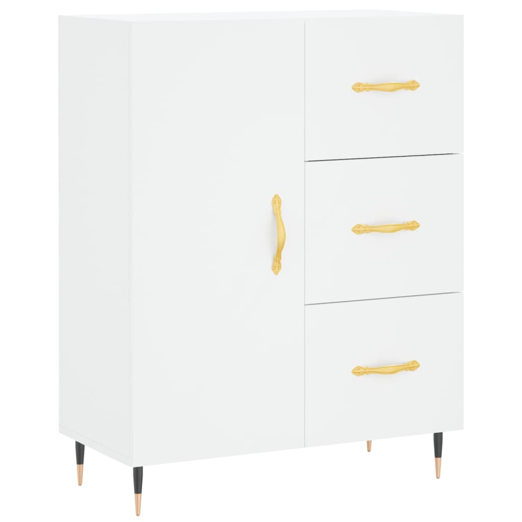 Credenza Bianca 69,5x34x90 cm in Legno Multistrato