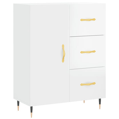 Credenza 69,5x34x90 cm in Legno Multistrato Bianco Lucido