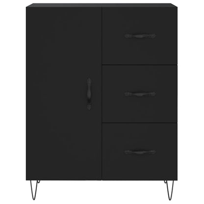 Credenza Nera 69,5x34x90 cm in Legno Multistrato