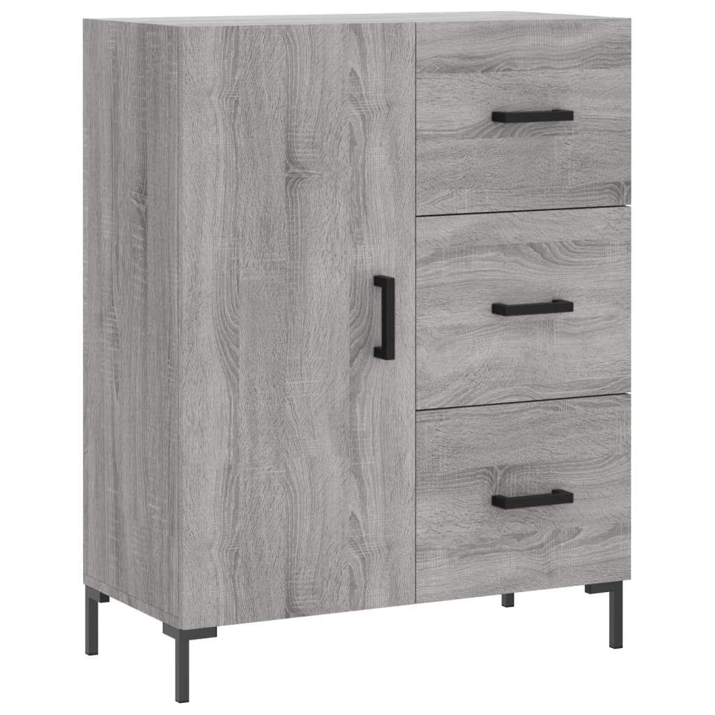 Credenza Grigio Sonoma 69,5x34x90 cm in Legno Multistrato