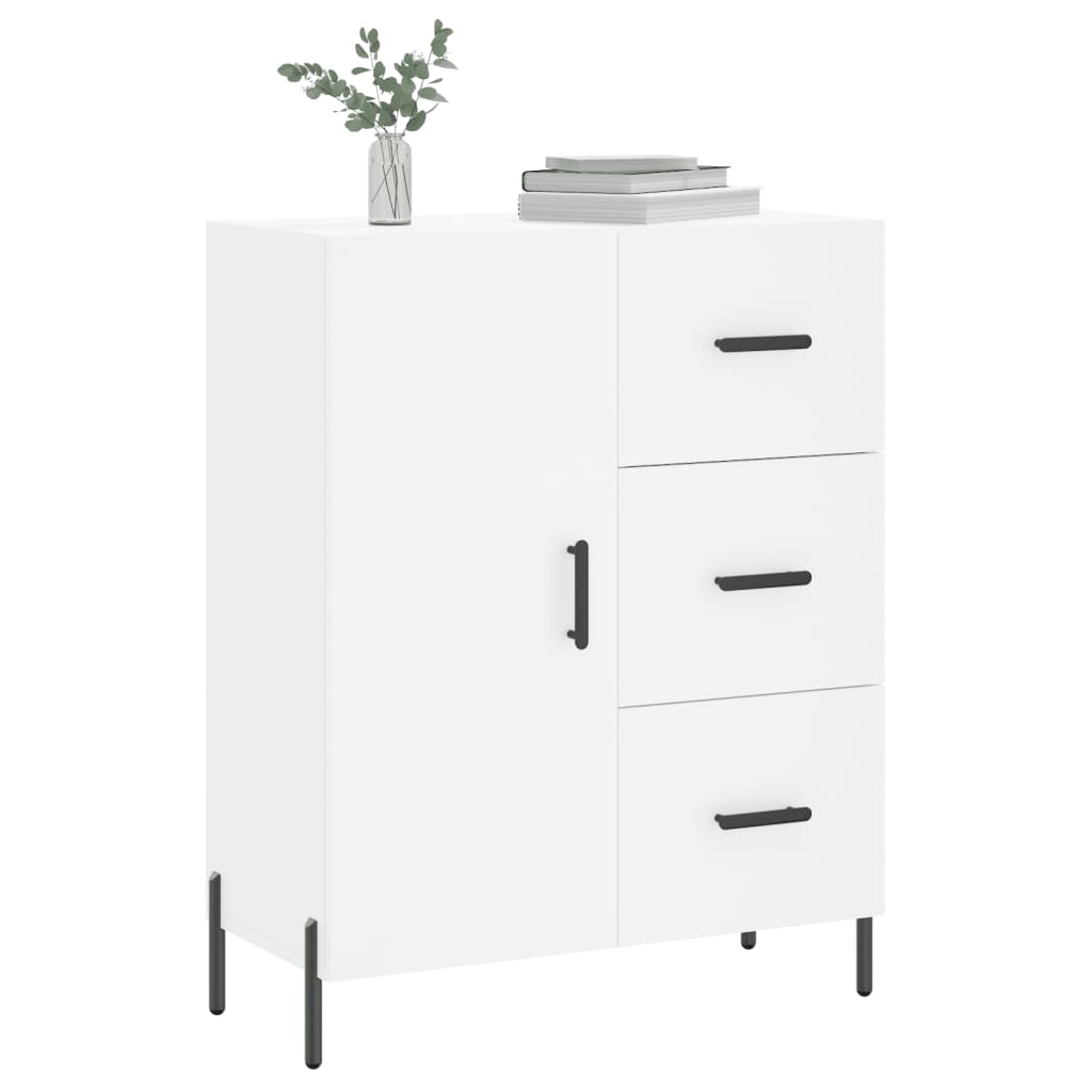Credenza Bianca 69,5x34x90 cm in Legno Multistrato