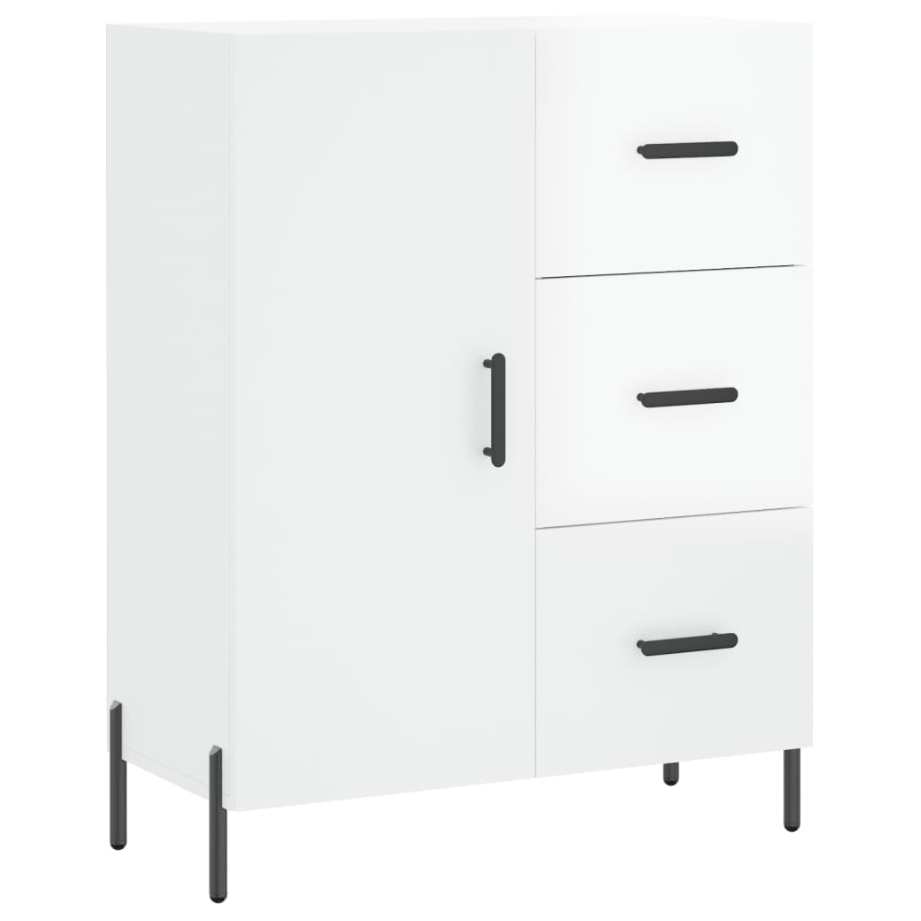 Credenza 69,5x34x90 cm in Legno Multistrato Bianco Lucido