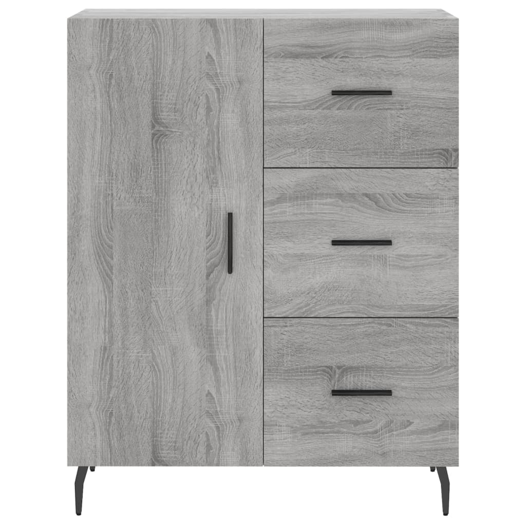 Credenza Grigio Sonoma 69,5x34x90 cm in Legno Multistrato