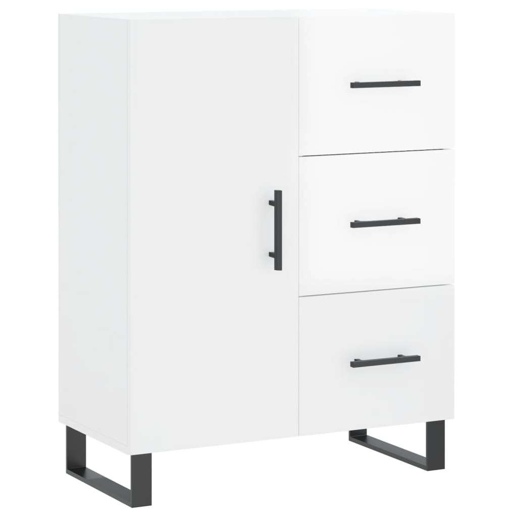 Credenza 69,5x34x90 cm in Legno Multistrato Bianco Lucido