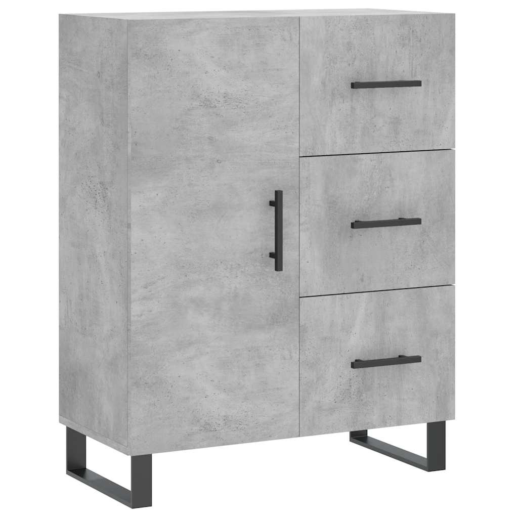Credenza Grigio Cemento 69,5x34x90 cm in Legno Multistrato