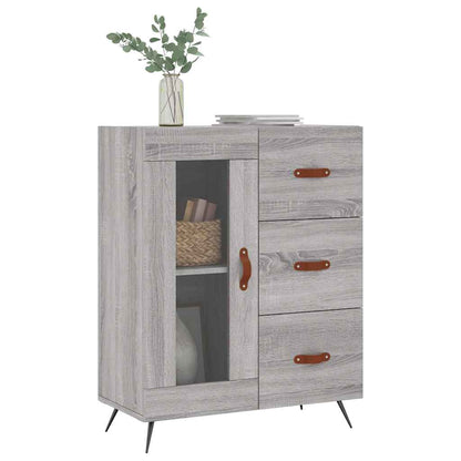 Credenza Grigio Sonoma 69,5x34x90 cm in Legno Multistrato