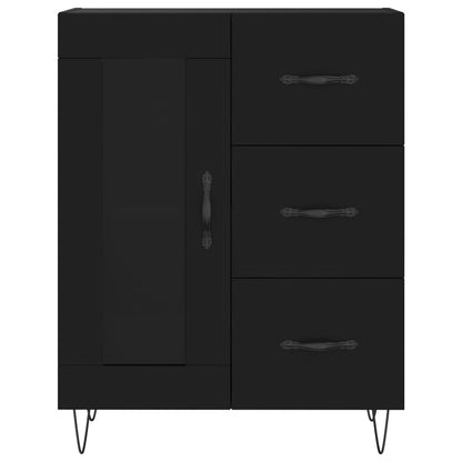 Credenza Nera 69,5x34x90 cm in Legno Multistrato