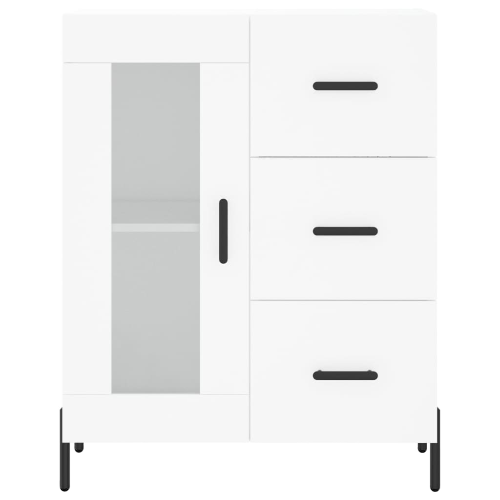 Credenza Bianca 69,5x34x90 cm in Legno Multistrato