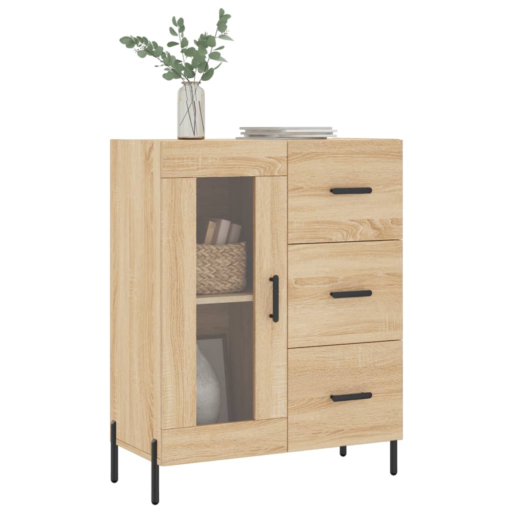 Credenza Rovere Sonoma 69,5x34x90 cm in Legno Multistrato