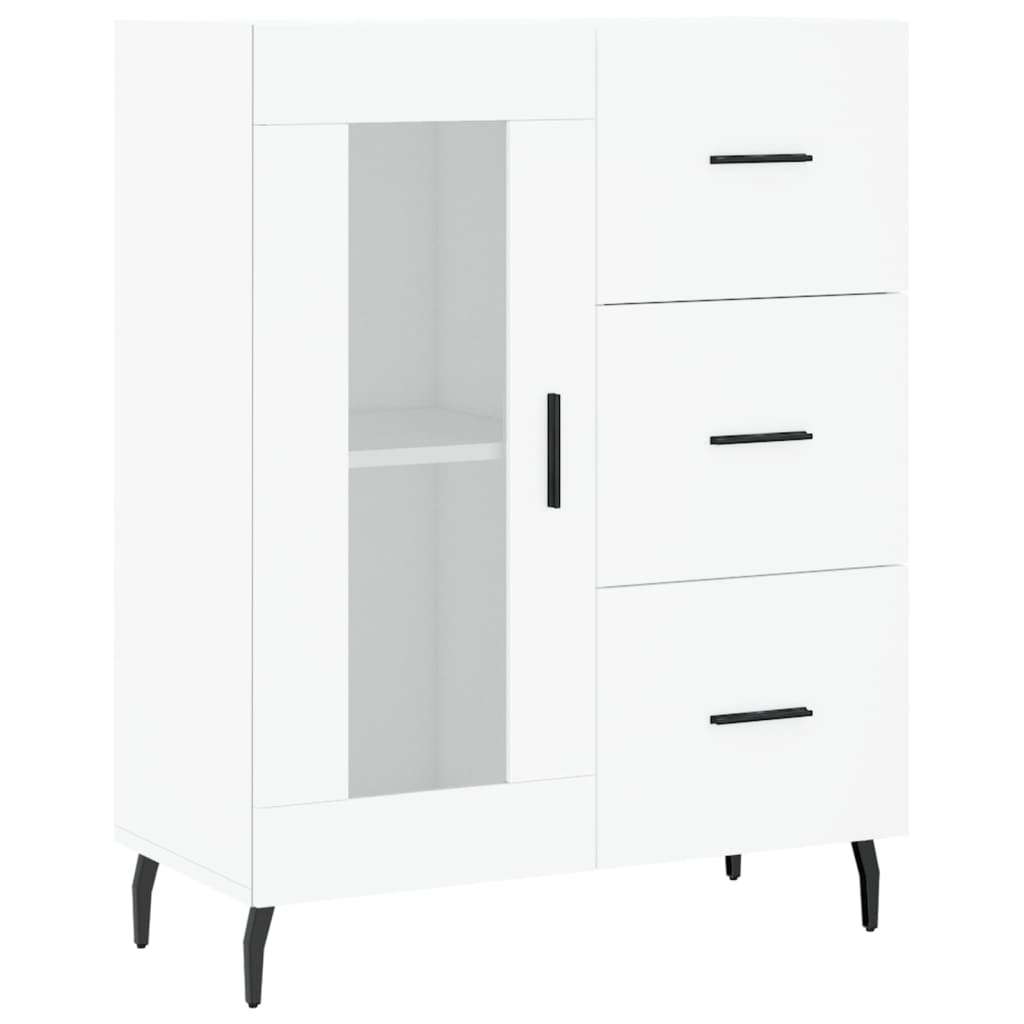Credenza Bianca 69,5x34x90 cm in Legno Multistrato