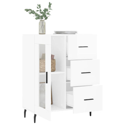 Credenza 69,5x34x90 cm in Legno Multistrato Bianco Lucido