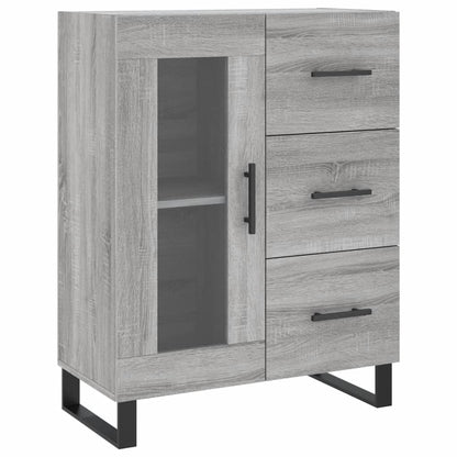 Credenza Grigio Sonoma 69,5x34x90 cm in Legno Multistrato