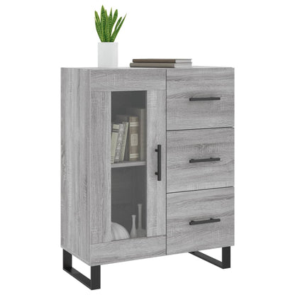 Credenza Grigio Sonoma 69,5x34x90 cm in Legno Multistrato