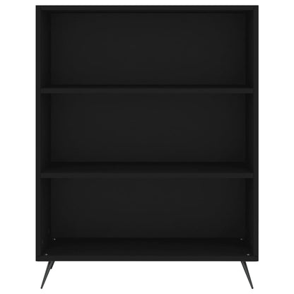 Libreria Nera 69,5x32,5x90 cm in Legno Multistrato
