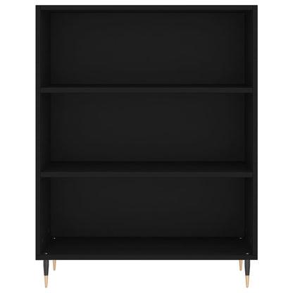 Libreria Nera 69,5x32,5x90 cm in Legno Multistrato
