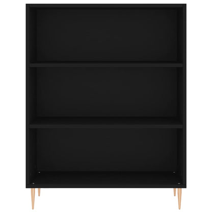 Libreria Nera 69,5x32,5x90 cm in Legno Multistrato