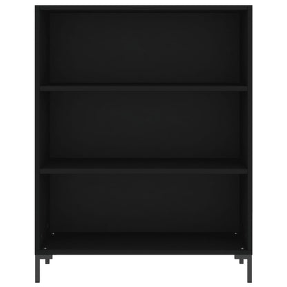 Libreria Nera 69,5x32,5x90 cm in Legno Multistrato