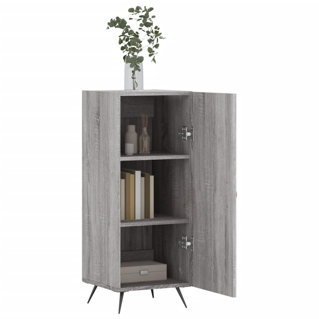 Credenza Grigio Sonoma 34,5x34x90 cm in Legno Multistrato