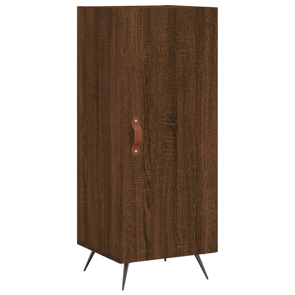 Credenza Rovere Marrone 34,5x34x90 cm in Legno Multistrato