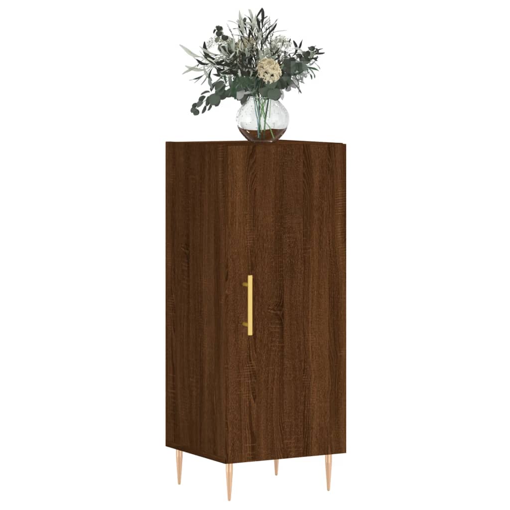 Credenza Rovere Marrone 34,5x34x90 cm in Legno Multistrato